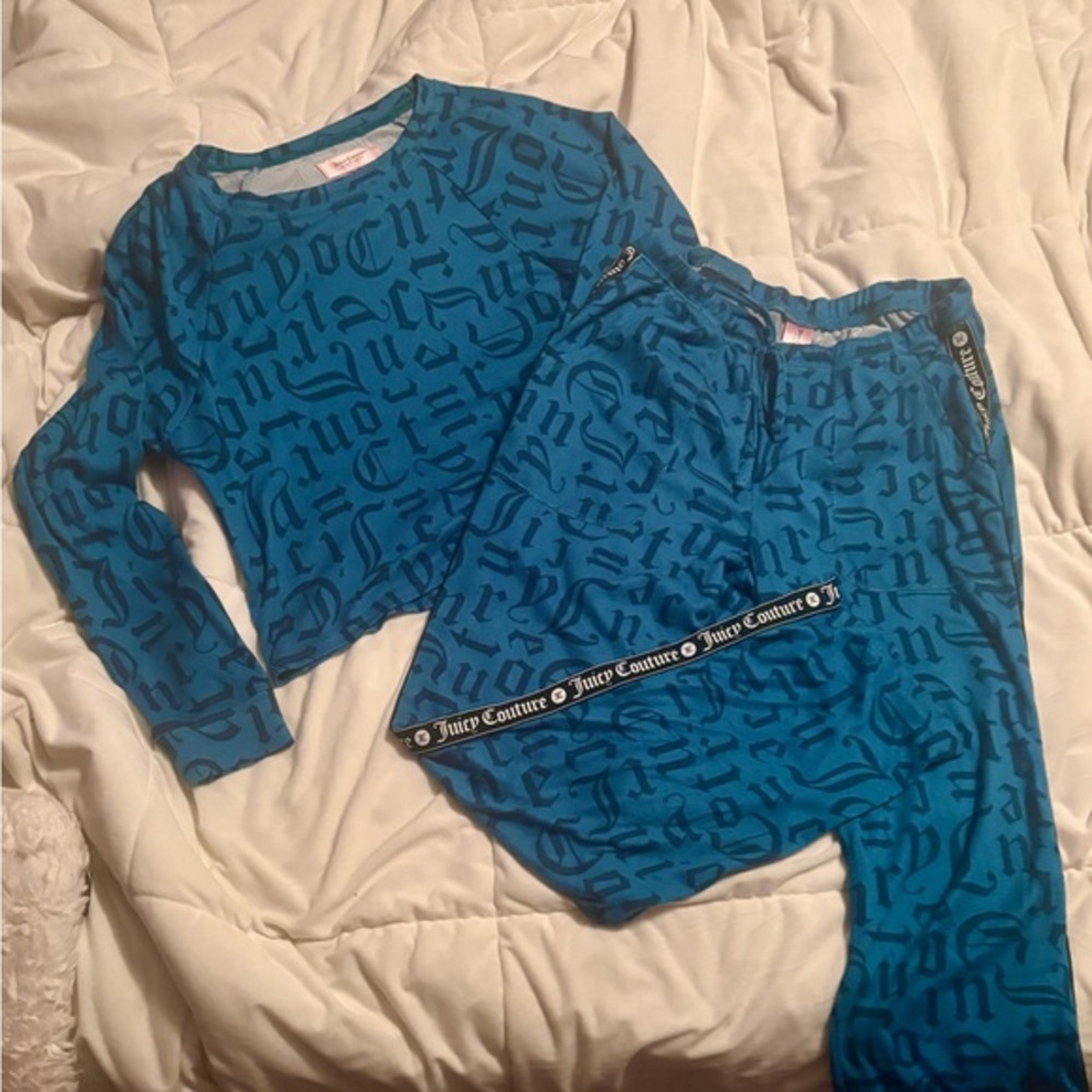 Juicy Couture Sleepwear Blue/Aqua Pajama Set